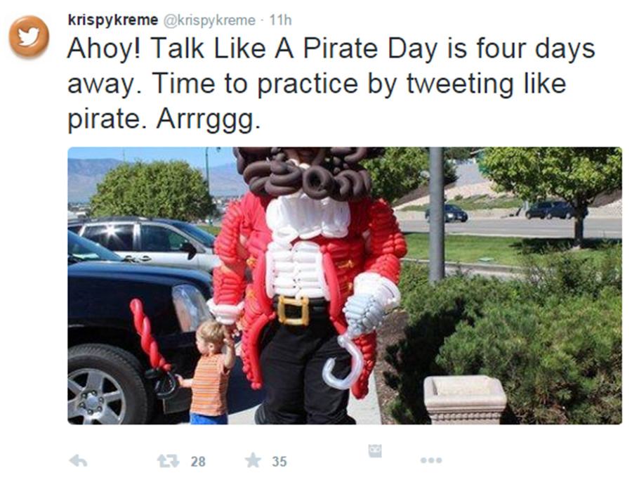 The buzz of National Speak Like a Pirate Day spread days before the big event.