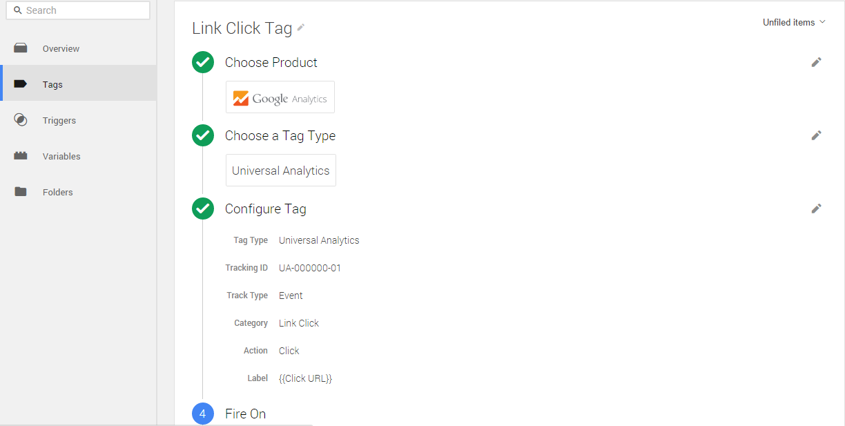 Setting up a Link Click Tag in Google Tag Manager