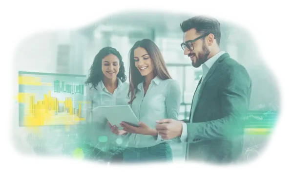 Team reviewing customer retention marketing analytics