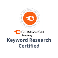 SEMrush Academy Keyword Research Certified